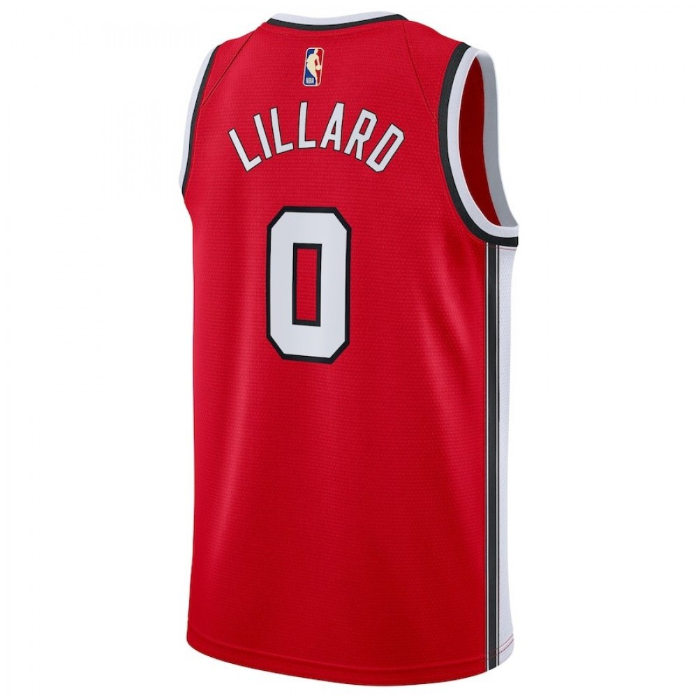 Men's Portland Trail Blazers Damian Lillard #0 Red Swingman Jersey - Classic Edition-Pro Kit Vault | Brand New 26/27 Sports Jerseys